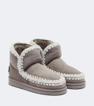 Mou 18 shearling-lined suede ankle boots