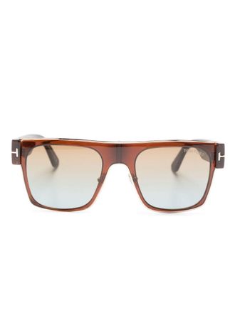 Tom Ford Eyewear TF1073 Edwin Sunglasses - unisex - Metal (Other)/Plastic - One Size - Brown