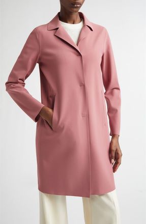 Herno Snap Front Performance Scuba Knit Coat in 9029 Light Blue at Nordstrom, Size 10 Us