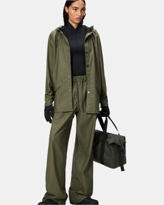 Rains Unisex Jacket in Dark Green - Size X-Small