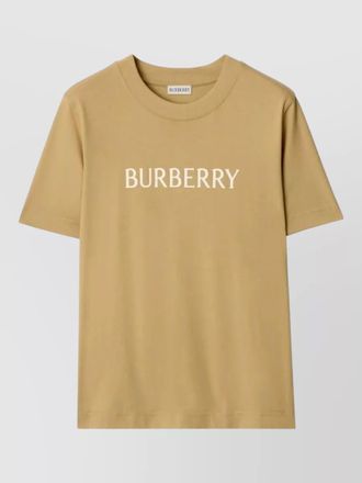 Burberry logo cotton crew neck t shirt