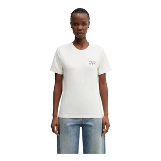 Maison Kitsun&eacute; Gallery Fox Regular T-shirt - Dames - Tops - Beige - Maat: S Katoen