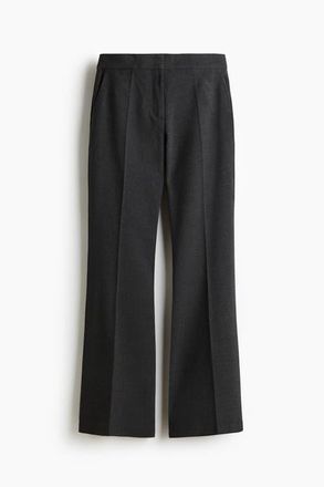 H&M Flared Tailored Trousers in Charcoal Gray at Nordstrom, Size 16