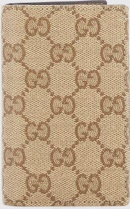 Gucci Portafoglio bifold in tessuto GG Supreme con monogram e interni in pelle