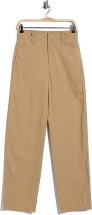 Vince High Waisted Stretch Cotton Pants in Brulee at Nordstrom Rack, Size 14