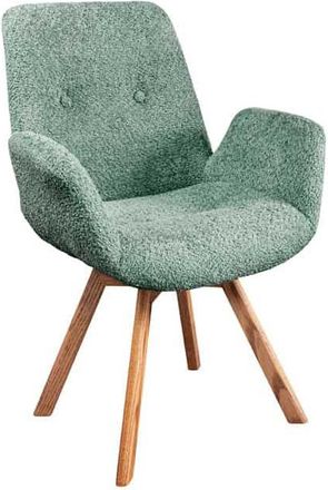 Global Interiors 360° drehbarer Designstuhl Baltico, Bouclé Mint