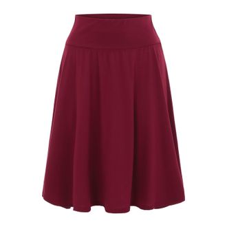Generic A Line Skirt Womens Midi Skirt Womens Knee-Length Sports Skirt Womens Without Trousers High Waist Skirts Elastic Waist Wrap Skirt for Women Skirt Swin