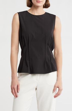 DKNY Sleeveless Stretch Woven Top in Black at Nordstrom Rack, Size X-Small