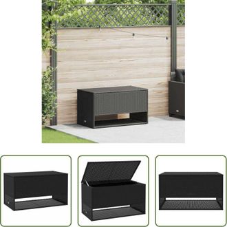 vidaXL vidaXL Contenitore per cuscini - Scatola per Cuscini da Esterno Nero 100x55x55,5 cm Polyrattan