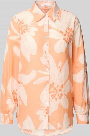 OPUS Regular Fit Hemdbluse mit durchgehender Knopfleiste in Orange, Gr&ouml;&szlig;e 38