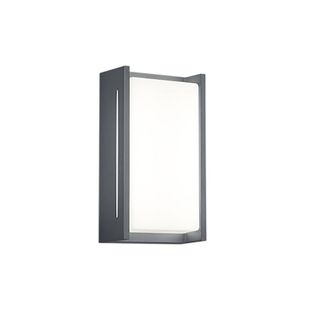 Netlighting Indus Modern 2 Light Outdoor Modern Wall Lamp Anthracite 3000K IP54 in Black