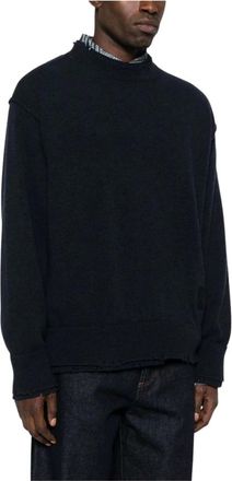 Federico Cina Heren, Truien, Blauw, Maat: L Wol