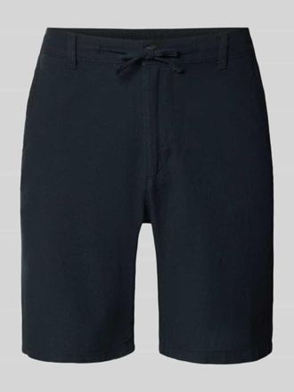 Selected Regular Fit Chinoshorts aus Baumwoll-Leinen-Mix Modell BRODY in Black, Gr&ouml;&szlig;e XXL