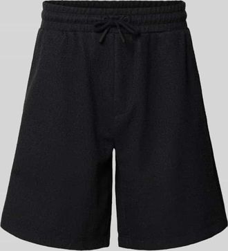 Marc O'Polo Denim Regular Fit Sweatshorts aus Baumwoll-Mix in Black, Gr&ouml;&szlig;e XXL