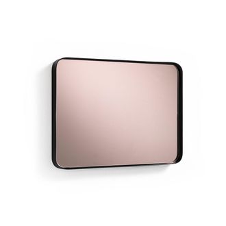 tomasucci Afterlight wall mirror, matt black/pink