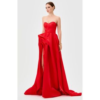 Bariano Gianna Strapless Ball Gown in Red at Nordstrom, Size 8