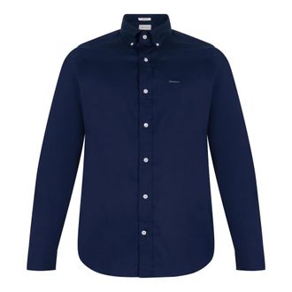GANT Casual Shirts, male, Blue, Size: M Slim Fit Pinpoint Oxford Shirt