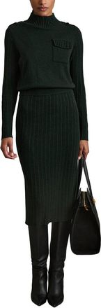 Reiss Floris Utility Knitted Wool & Cashmere-Blend Dress
