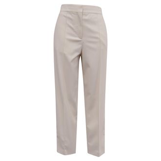 Proenza Schouler High-Rise Carrot Pants in White Wool