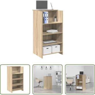 vidaXL vidaXL Scrivania con bancone - Scrivania per Reception Rovere Sonoma 55x50x103,5 cm in Legno Massello