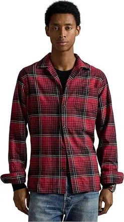 Polo Ralph Lauren Classic Fit Plaid Performance Camp Shirt Mens Clothing 6985a Red/Black : 2XL, Cotton