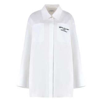 Off-white Shirt Dresses, female, White, Size: S Cotton Shirtdress