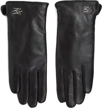 Karl Lagerfeld Guanti con logo - Nero