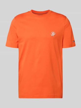 Tommy Hilfiger Regular Fit T-Shirt aus reiner Baumwolle in Orange, Gr&ouml;&szlig;e XXL
