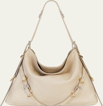 Givenchy Voyou Medium Shoulder Bag in Tumbled Leather