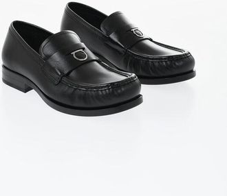 Ferragamo Brushed Leather Penny Loafers DELMO size 41