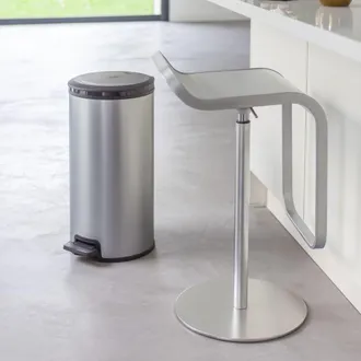 Curver Furniture Limited - Papelera De Pedal Deco Redonda Plateado 30l