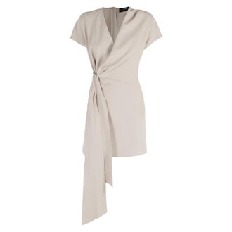 Federica Tosi Gedrapeerde Mini Jurk - Dames - Korte kleedjes - Grijs - XS - Kleedjes
