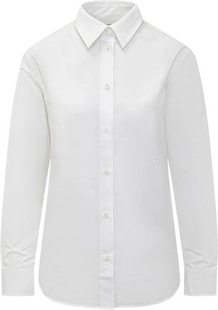 Burberry Shirts - Dames - Overhemden - Wit - S - Katoen - Overhemden