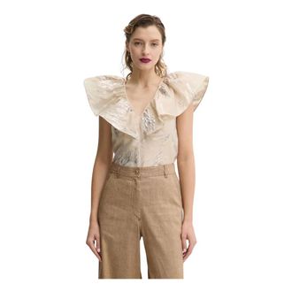 Bruuns Bazaar Plantago BBOlla Top - - Blouses & Shirts - Donna - Beige - L