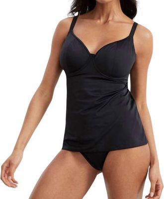 Freya Jewel Cove Underwire Tankini Top In Black