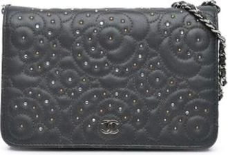 Chanel Pre-owned Wallet on Chain - Dames - Vintage Schoudertas - Zwart - ONE Size - Leer - Vintage