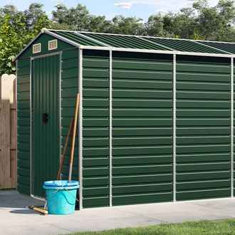 vidaXL Cobertizo De Jard&iacute;n Acero Galvanizado Verde 191x810x198 Cm Vidaxl