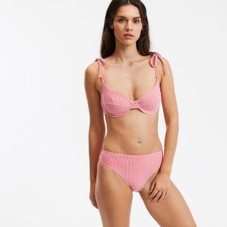 La Redoute Collections Bikinislip met hoge taille, gestreept