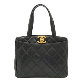 Chanel Pre-owned Handbags, female, Black, Size: ONE SIZE Pre-owned Vintage Tote Bag