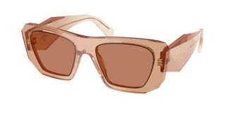 Prada PR B18SF Asian Fit 28E90Q Womens Sunglasses Brown Size 53
