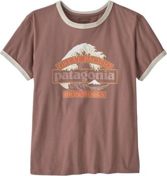 Patagonia Great Waves Ringer Tee T-Shirt f&uuml;r Damen | braun