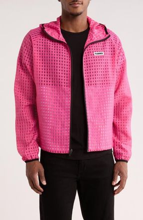 Pleasures System Plaid Hooded Jacket in Pink at Nordstrom, Size Xx-Large