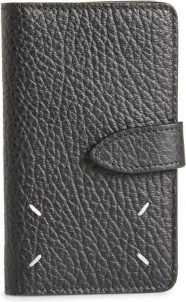 Maison Margiela Calfskin Leather Snap Wallet in Black at Nordstrom