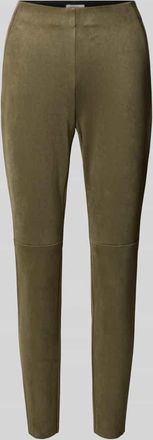 Christian Berg Slim Fit Hose in verk&uuml;rzter Passform in Oliv, Gr&ouml;&szlig;e 34