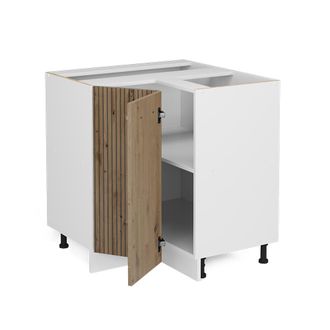 Vicco Armario De Esquina R-line, Roble Artesanal, 75.6 Cm, Et Roble