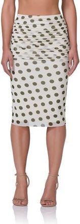 AFRM Riley Polka Dot Pencil Skirt in Birch Dot at Nordstrom Rack, Size X-Large