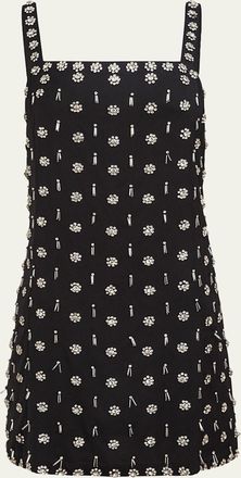 Toccin Dove Hand-Beaded Mini Shift Dress