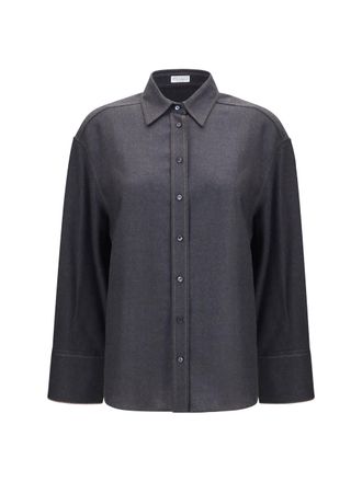 Brunello Cucinelli Womens Shirt Virgin Wool Anthracite