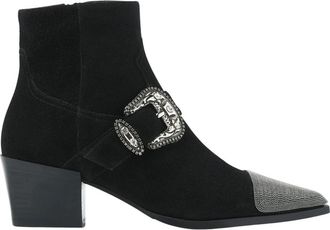 VIA VAI Kate Jemma Enkellaarsjes - Dames - Cowboylaarzen - Zwart - 40 EU - Leer - Schoenen