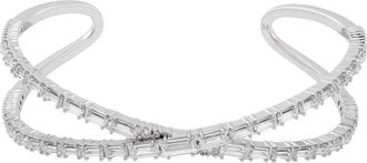Swarovski Hyperbola Cuff Rhodium Shiny White